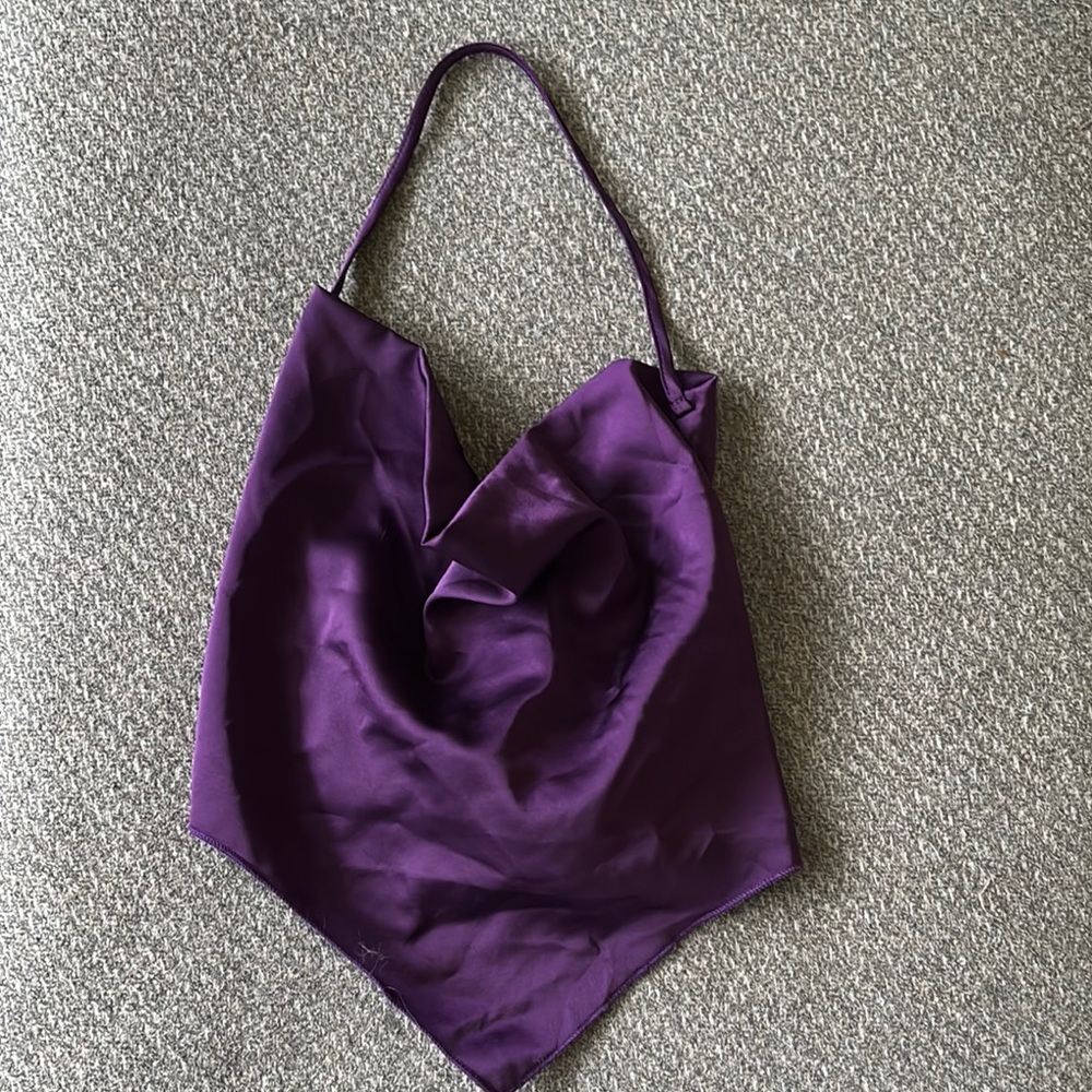 Purple Satin Halter Top